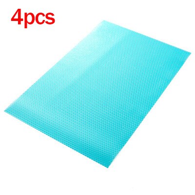 Alfombrilla antiincrustante para refrigerador alfombrilla antihumedad antimoho adaptable, antideslizante, para refrigerador almohadillas para nevera, 1/4 Uds.: 4pcs blue
