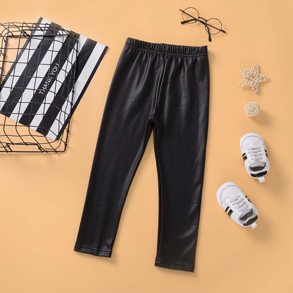 Baby Mädchen Gamaschen freundlicher Feste Gamaschen Bleistift Hosen freundlicher Warme Hosen Faux PU Leder Leggings Dünne Schlauch