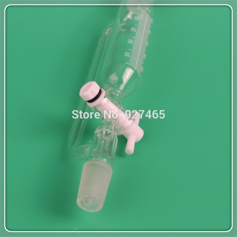 50ml Constant Pressure Funnel,Separatory Funnel Constant Pressure with PTFE stopcock and scale,19/26 joint