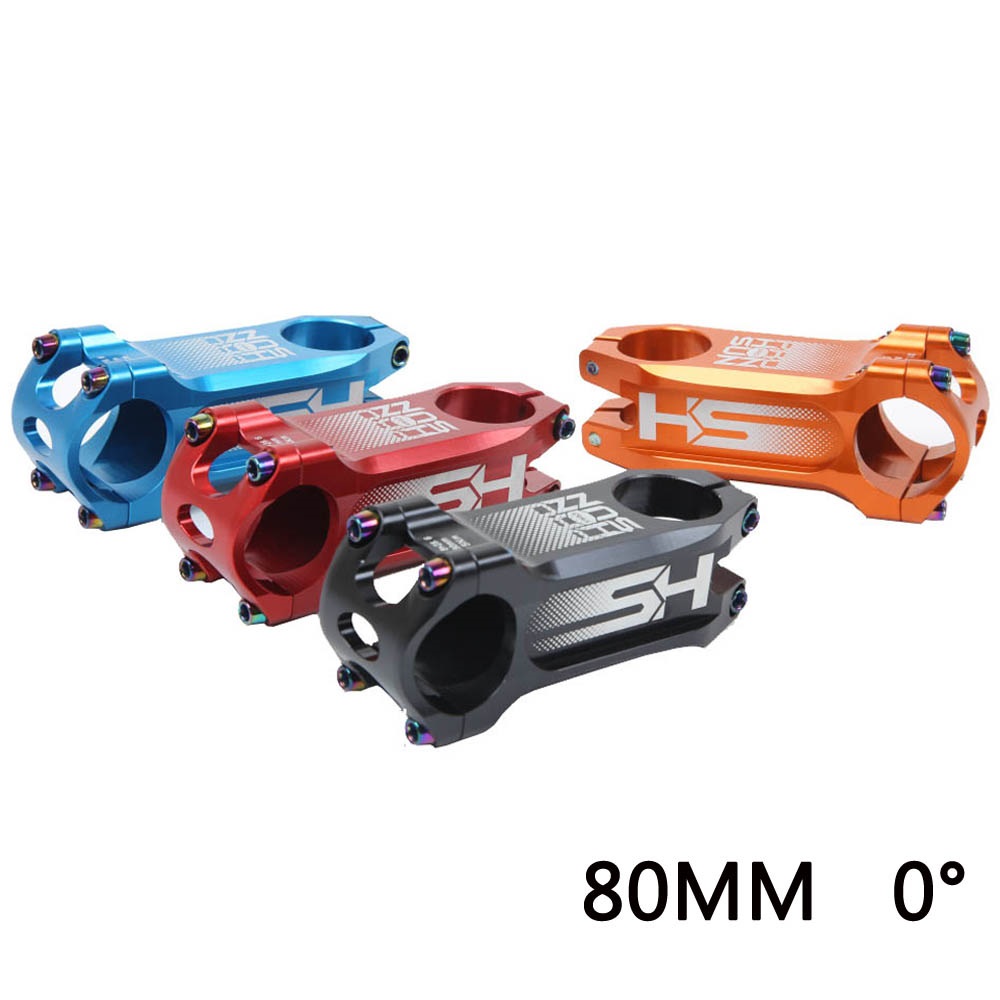 XC Behälter MTB Bunte Fahrrad Lenker Vorbau CNC Fahrrad Vorbau Mtb Rennrad Vorbau 0 Grad 31.8*80mm regenbogen Vorbau Fahrrad Teile