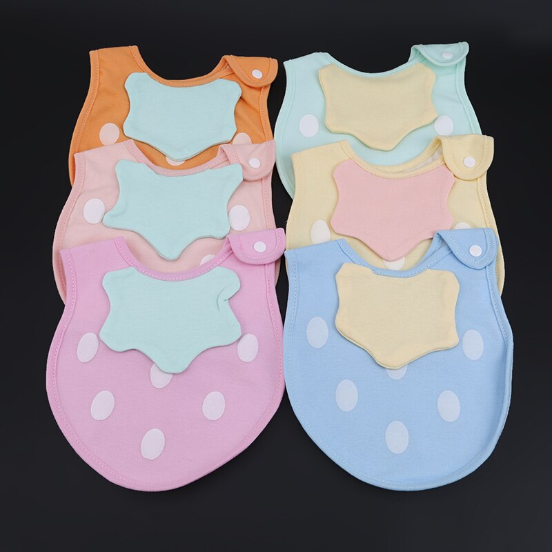 Baby slabbers aardbei katoen waterdicht baberos bebes bandana slab handdoek 2 lagen peuter lunch slabbetjes handdoek boerendoek voor 0-3t