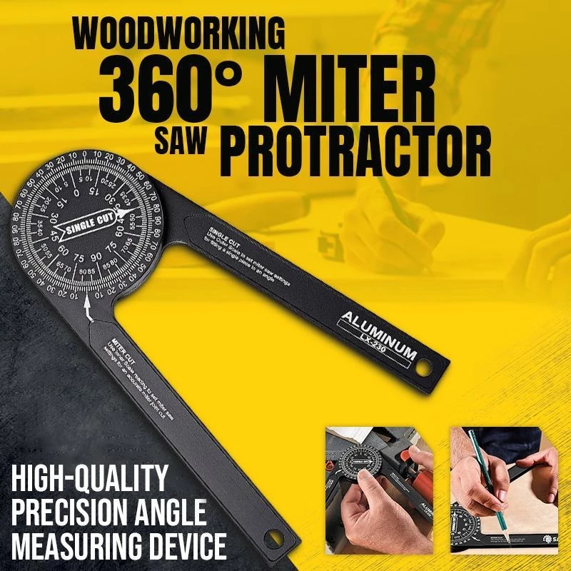 Engineering Pro Miter Saw Protractor Angle Finder Rule Degree Measurement Ruler