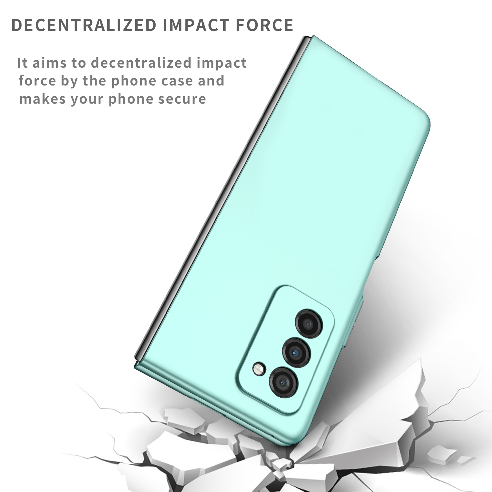 Custodia protettiva sottile sottile antigoccia per Samsung Galaxy Z Fold 2 3 Fold3 Fold2 5G telefono antiscivolo Coque Fundas: for samsung Z Fold 2 / Cielo Blu