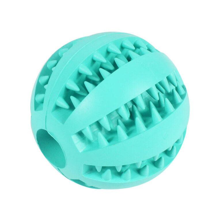 Speelgoed Voor Honden Rubber Hond Bal Speelgoed Puppy Grappige Hond Speelgoed Voor Pet Puppies Grote Honden Gebitsreiniging Snack Bal speelgoed Huisdier Producten: Lake Blue / 6cm