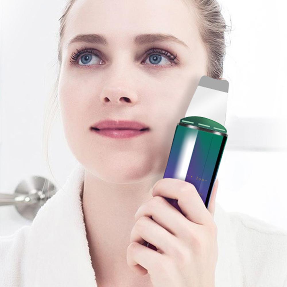 Ultrasonic Deeply Face Skin Cleaner Blackhead Acne Remover Tool Facial Exfoliator Peeling Shovel Machine Pore Cleaning De