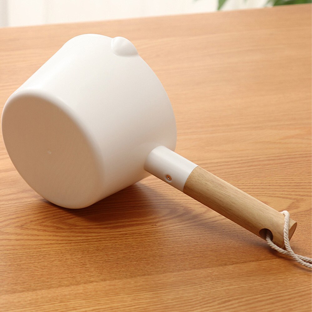 Alerón de agua con mango largo de madera para cocina, cuchara para agua blanca, accesorios para el hogar