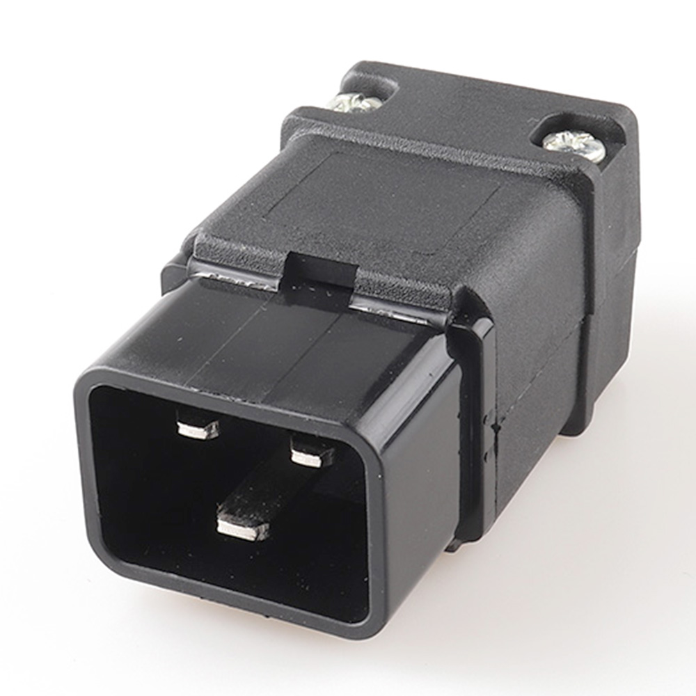 LZ-20-T1/T2 16A 250V Black IEC C19 C20 Male Plug Rewireable DIY Power 3-pin Socket: C20