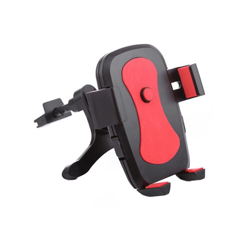 Universal vuggemontering mobiltelefon holder stativ cykel motorcykel bil luftventil til iphone samsung mobiltelefon køretøj dekoration: Rød