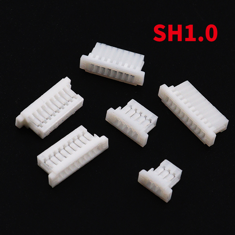 50 Stks/partij Jst Sh 1.0 Vrouwelijk Materiaal Sh1.0 1Mm Pitch Connector 2/3/4/5/6/7/8/9/10P Pin Snoeren Behuizing Behuizing SH-Y