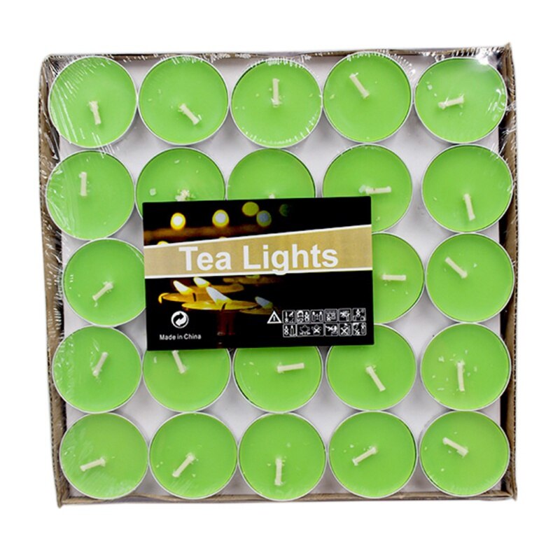 Thé cire ronde bougie pâques lanterne bougie pour la décoration église sans fumée romantique amour mariage brûlant bougies supports 50 pièces: G