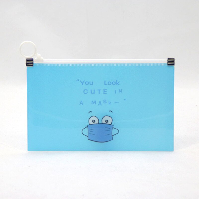 Bolsa para guardar Mascarillas a la , caja de almacenamiento portátil, a prueba de polvo, con tarjetero, 1/4/8 Uds.: Blue 1PCS