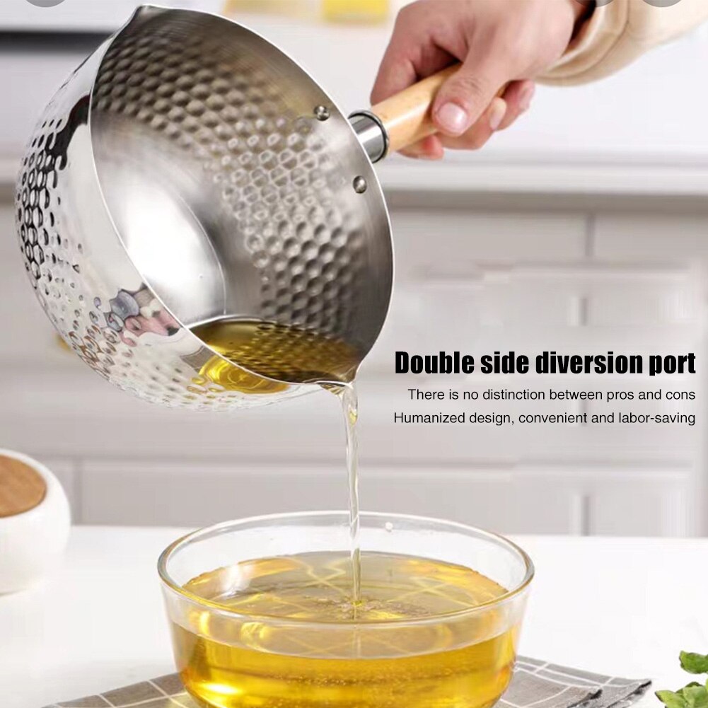 Heating Warmer Thickened Home Spouts Milk Pan Pour Portable Wood Handle Kitchen Accessory Cooking Sauce Pot Non Stick Soup Steam