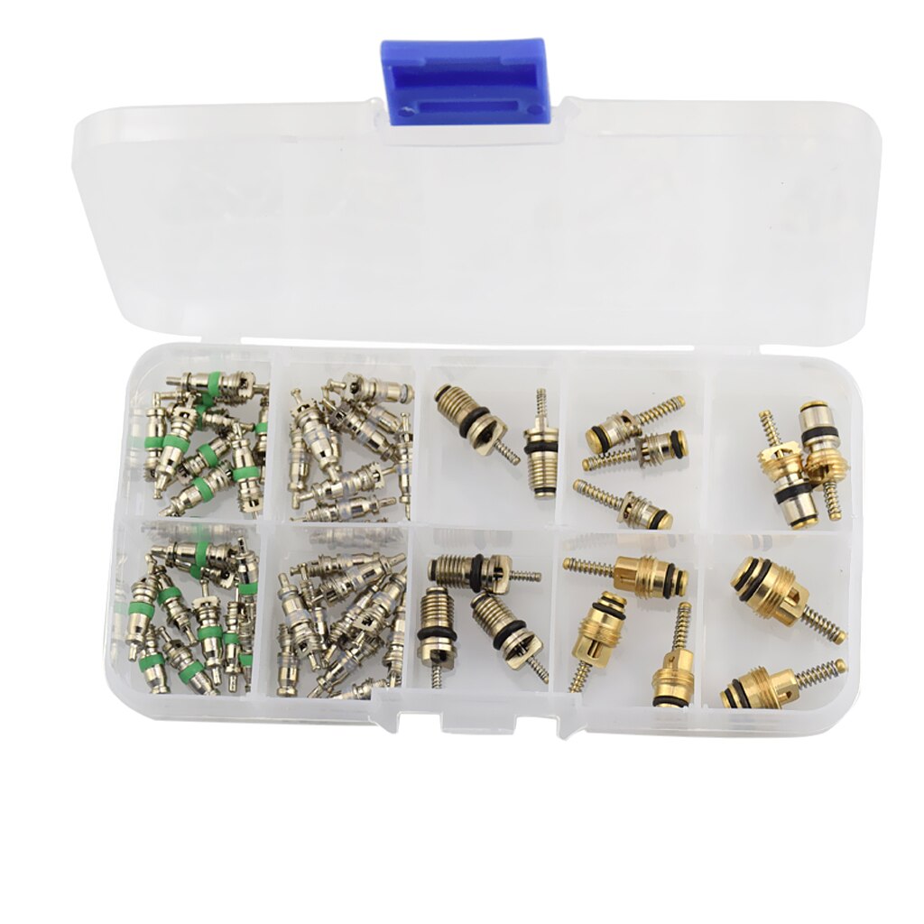 134pcs Assorted A/C Schrader Valve Core Kit | R134a Valve Cores For AC Service And Repair