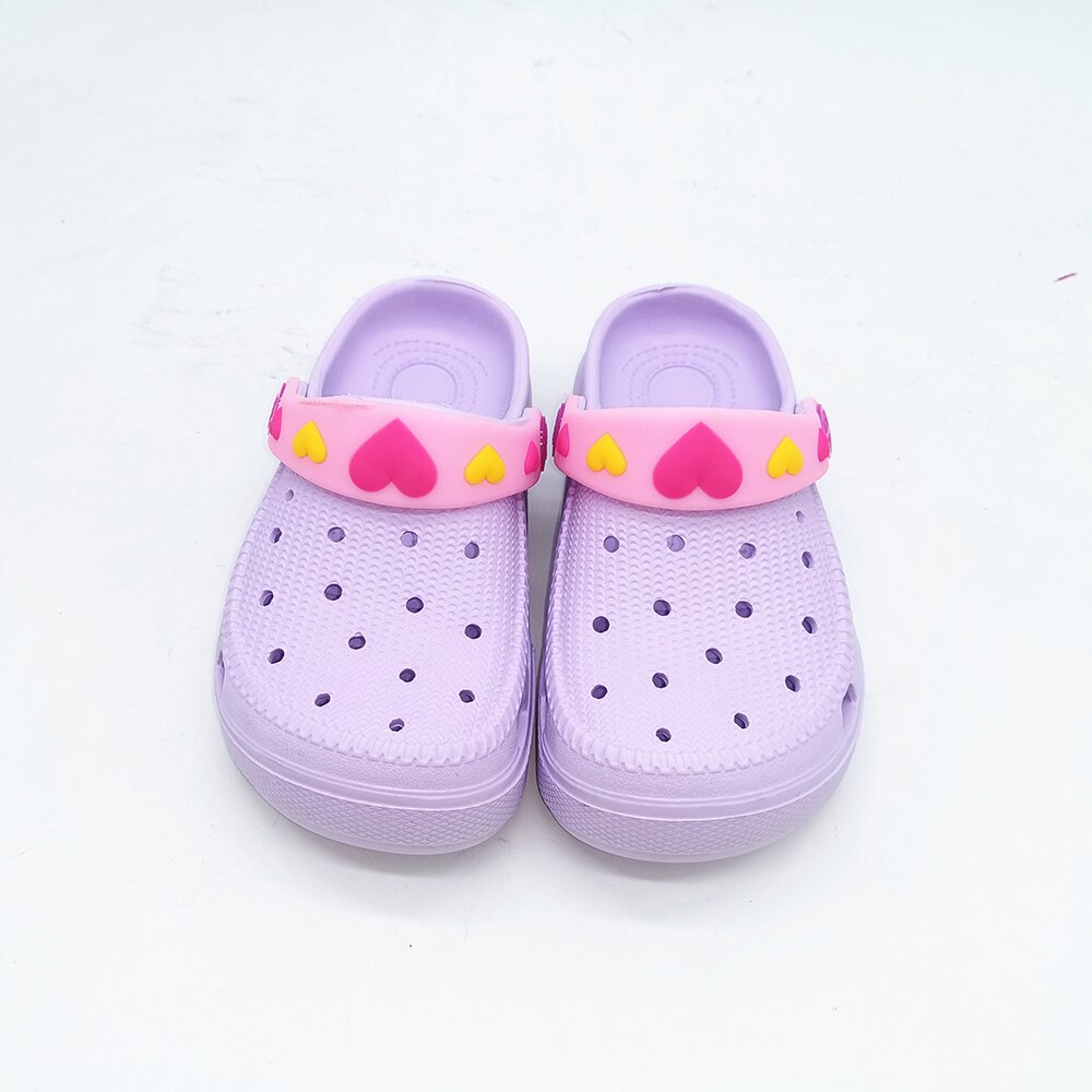 BABIES GIRLS SUMMER SHOES GOOD CUTE SLIPPERS CHILDREN SANDALS FOR GIRL KIDS AIR CUSHION ANTI SLIP SIZE 28 29 30 31 32 33 34 35: Lavender / 31