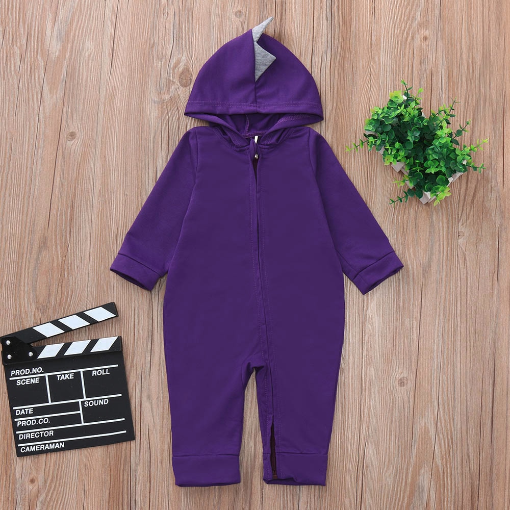 CHAMSGEND Zomer Baby Peuter Baby Meisjes Jongens Dinosaur Hoodie Romper Zip Kleding Jumpsuit 19MAY9 P25