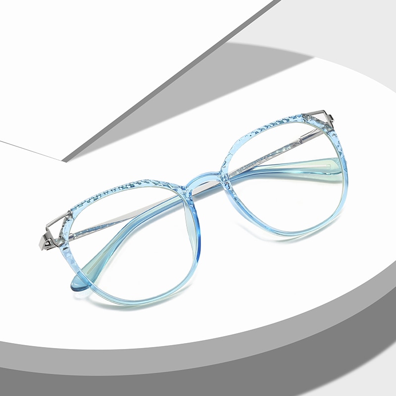 Blue Light Blocking Glasses Frame Full Rim Plastic UV400 Prescription Eyewear Anti-Reflective Coating