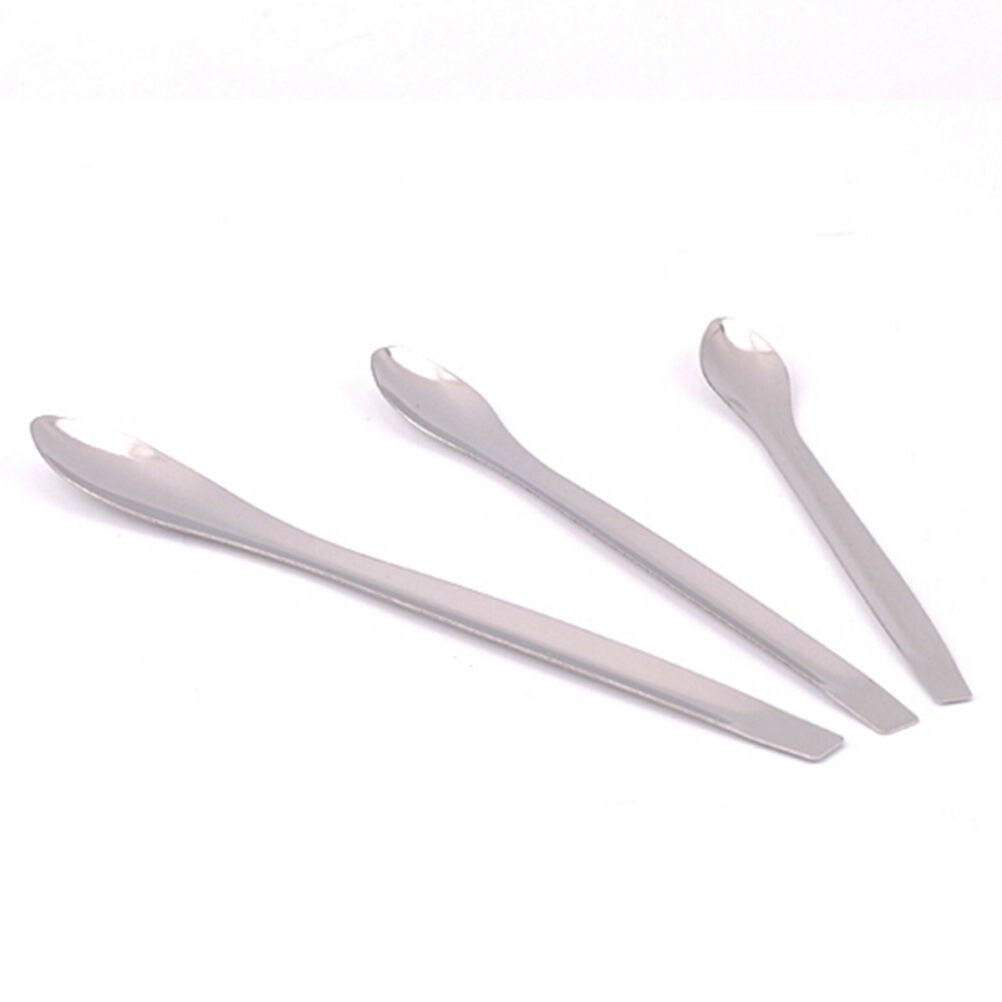 3pcs/Set Stainless Steel Medicinal Ladle Spoon Chemistry Experiment Pharmacy ZMONH