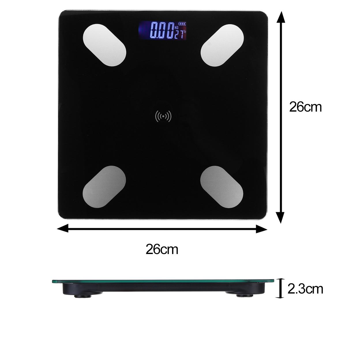 Body Fat Scale Floor Scientific Smart Electronic LCD LED Digital Weight Bathroom Balance bluetooth APP for Android or IOS