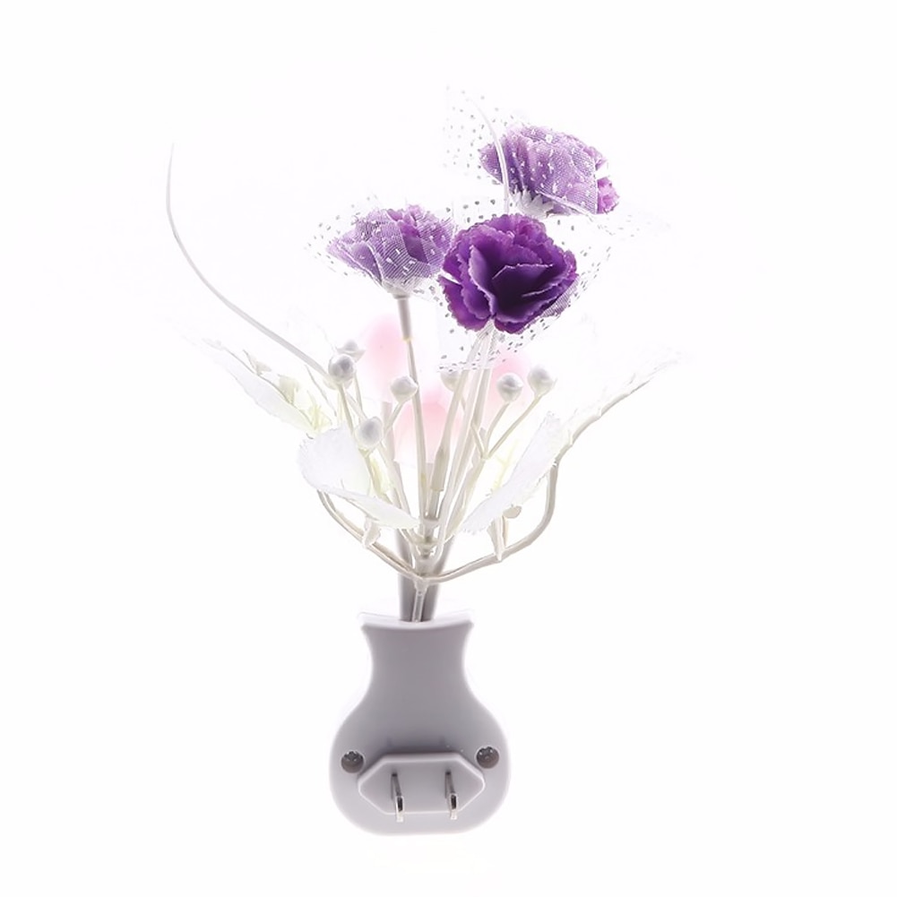 Belle LED colorée lilas veilleuse lampe champignon romantique lilas nuit éclairage pour la maison Art décor éclairage nous/ue Plug
