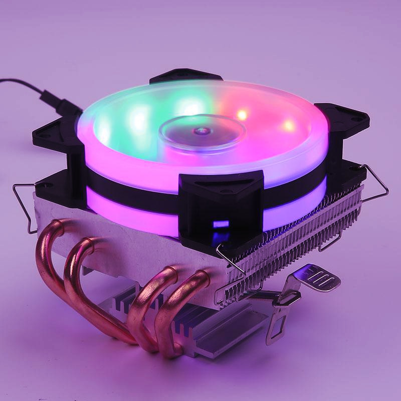 Copper Tubes Fans CPU Cooler LED CPU Cooling Fan PWM Silent CPU Cooler LGA/115X/775/AMD 3Pin PC CPU Cooling Radiator R20