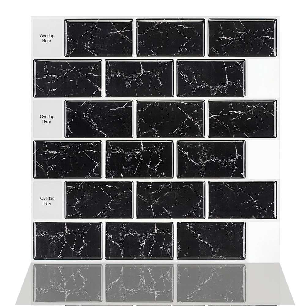 3D Wall Sticker Self Adhesive Tile Brick Sticker Kitchen Bathroom Decor Waterproof Backsplash Gate Fireplace Decors