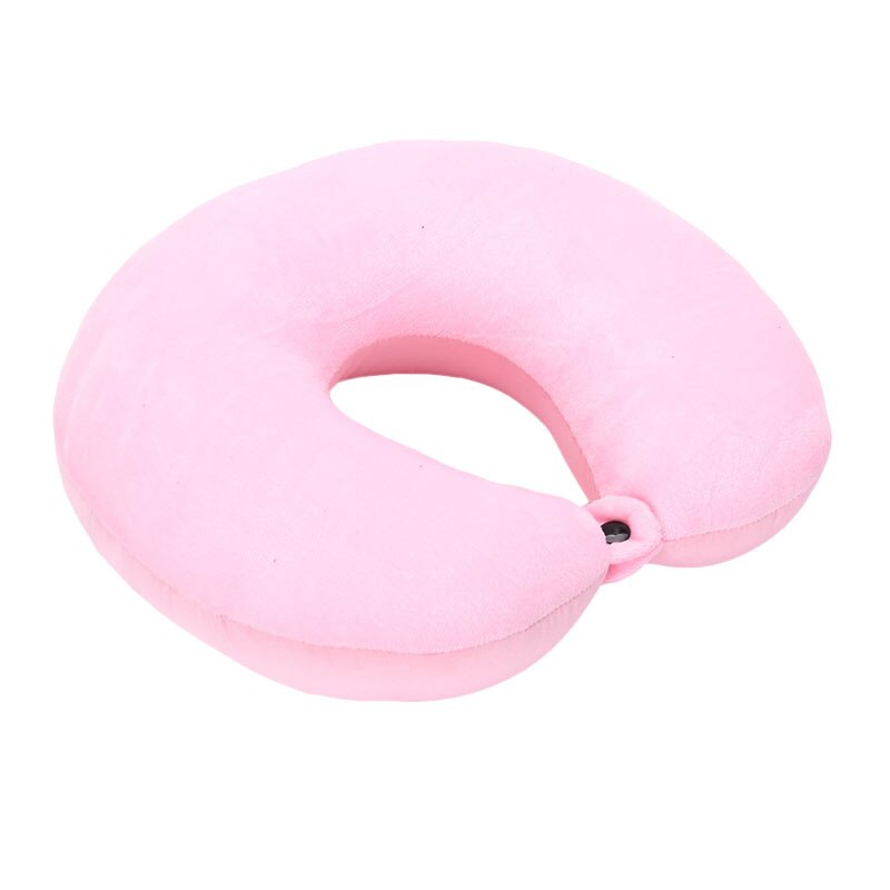 U Shaped Travel Pillow Particles Neck Car Plane Pillows Soft Cushion Home Outdoor Textile Pillow Home Textile Home Garden: Pink