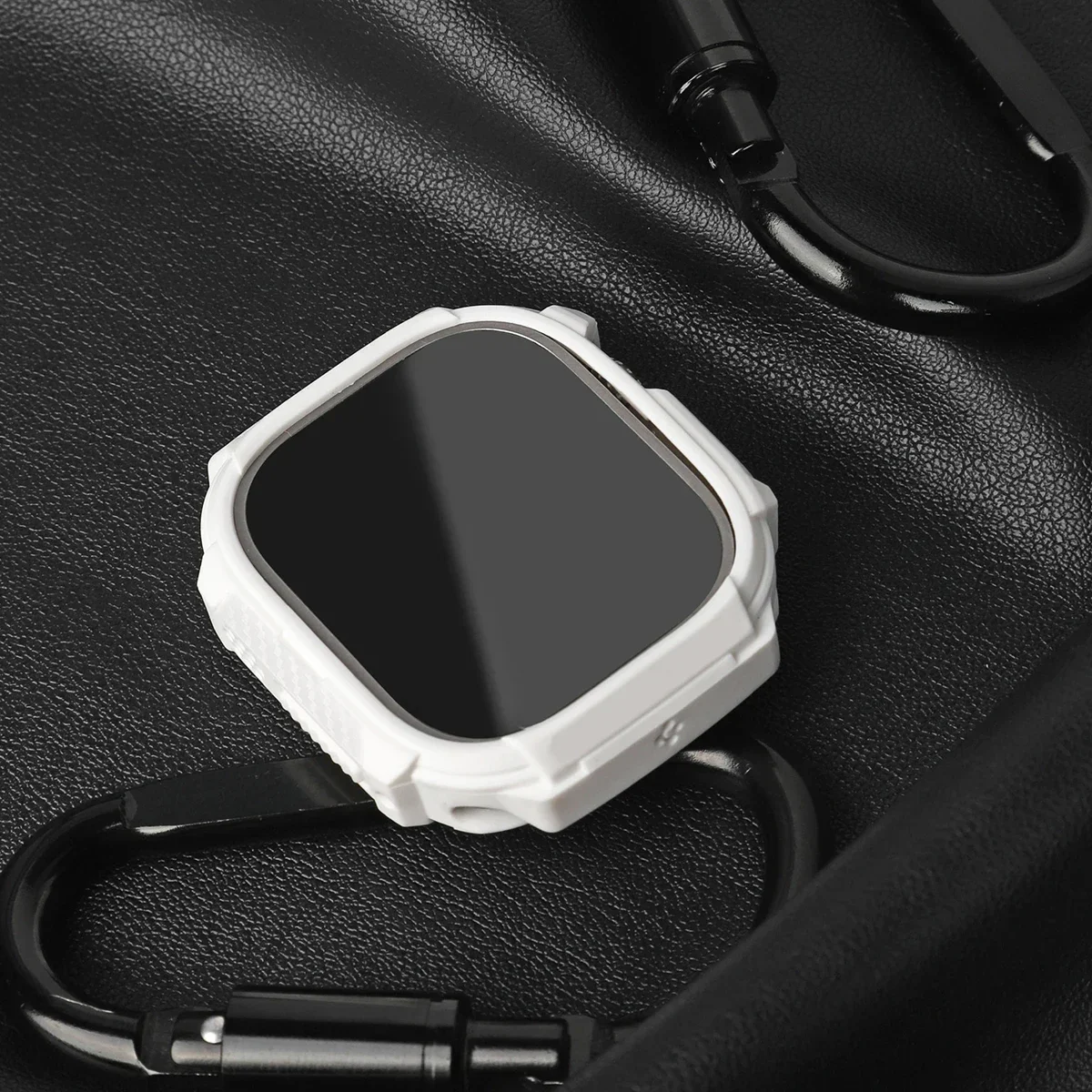 Rugged Armor Case For Apple Watch Series Ultra 2 9 8 7/SE/6/5/4/3/2/1 TPU Protective Watch Cover49mm 45mm 44mm 41mm 40mm: XS / WHITE