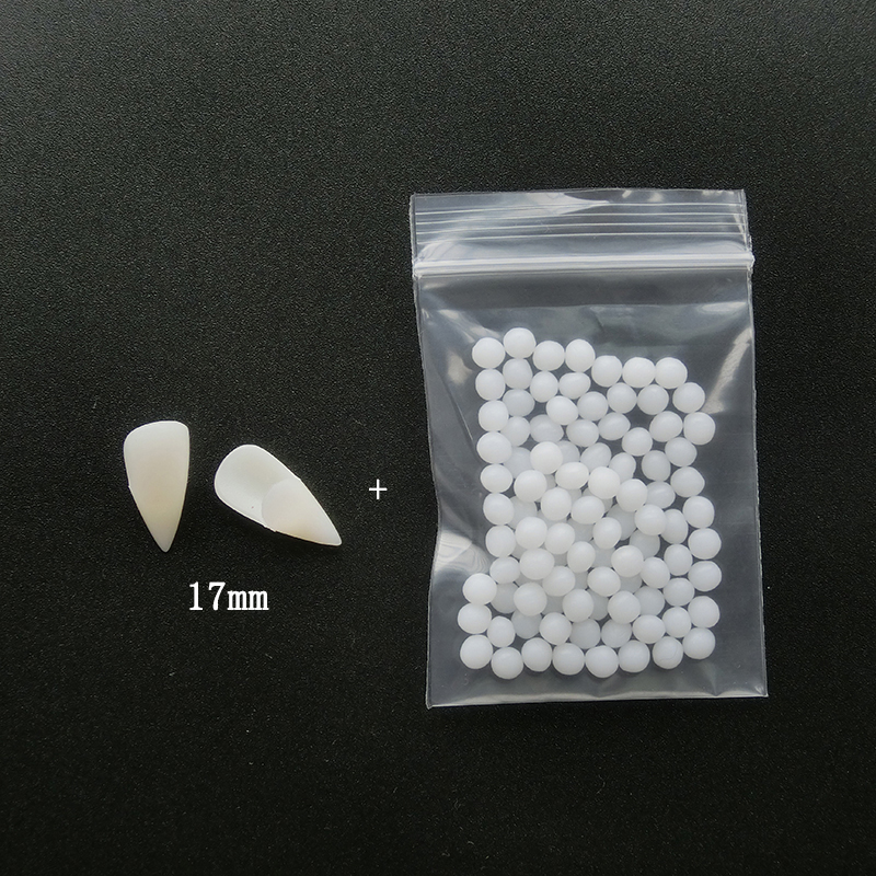 1 par de colmillos para de Cosplay, decoración DIY, disfraz de vampiro de resina para Halloween, accesorios de dientes postizos con pegamento adhesivo, dentaduras postizas para: plum