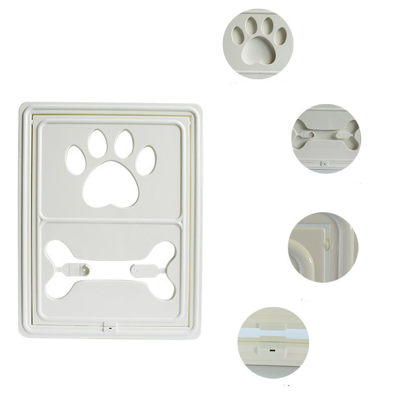 Handig Afsluitbare Plastic Pet Hond Kat Deur voor Scherm Venster Veiligheid Flap Gates Huisdier Deur Hond Hek Gratis Toegang Deur voor Thuis