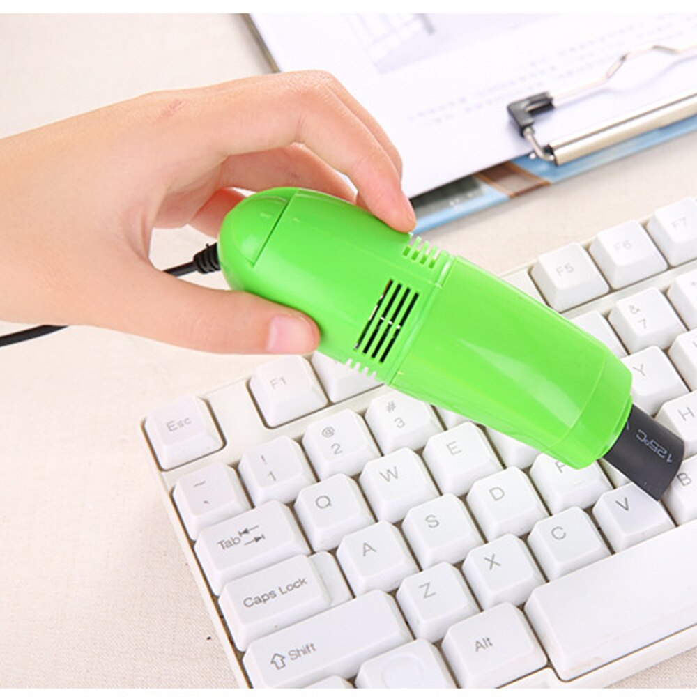 USB Keyboard Vacuum Cleaner Computer Keyboard Vacuum Cleaner Portable Mini Handheld USB Keyboard Vacuum Cleaner for Laptop Desk: green