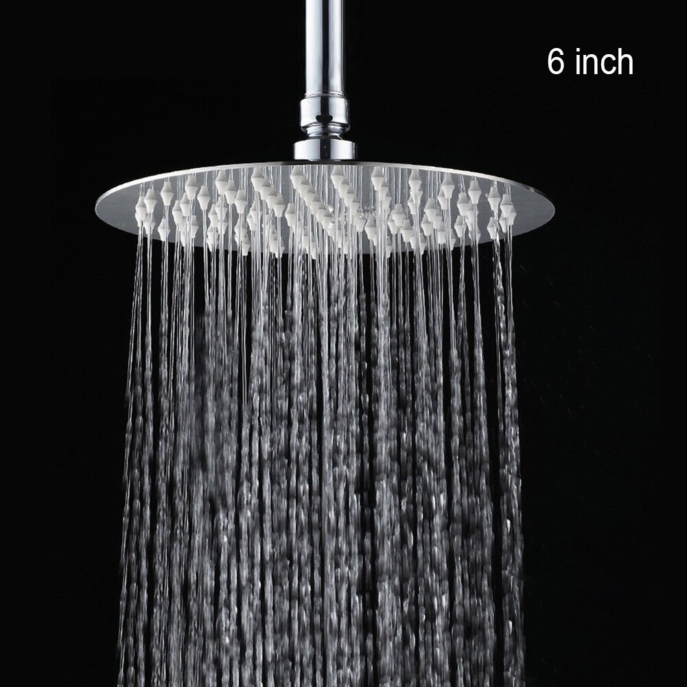 Ultra thin 1/2" Thread 8" Square Stainless Steel Chrome Rain Shower Head Bathroom Shower Accessory