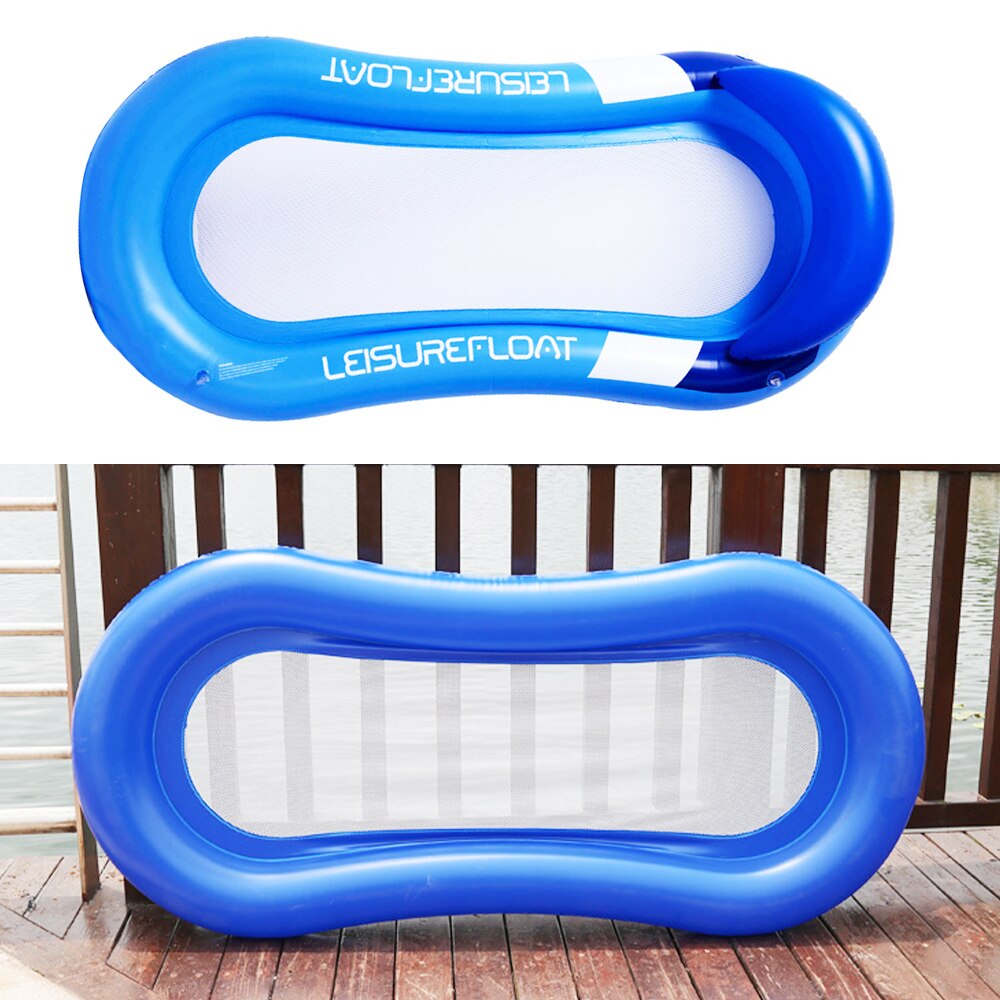 Tragbare Aufblasbare Bett Aufblasbare Floß Spielzeug Spiel PVC 155 75cm Erhalten Komfortable Wasser Spaß Netz Liegen Bett Spielzeug Art Erwachsene