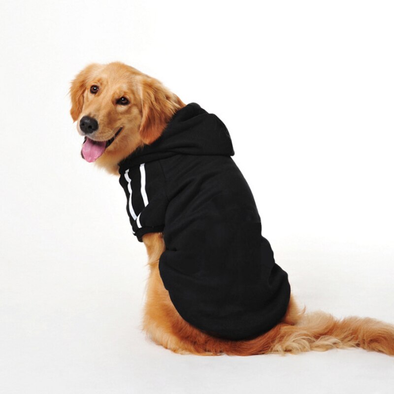 Dog Clothes Classic Pet Dog Hoodies Clothes For large dog Autumn Coat Jacket for Chihuahua Retriever Labrador Clothing: Black / 5XL