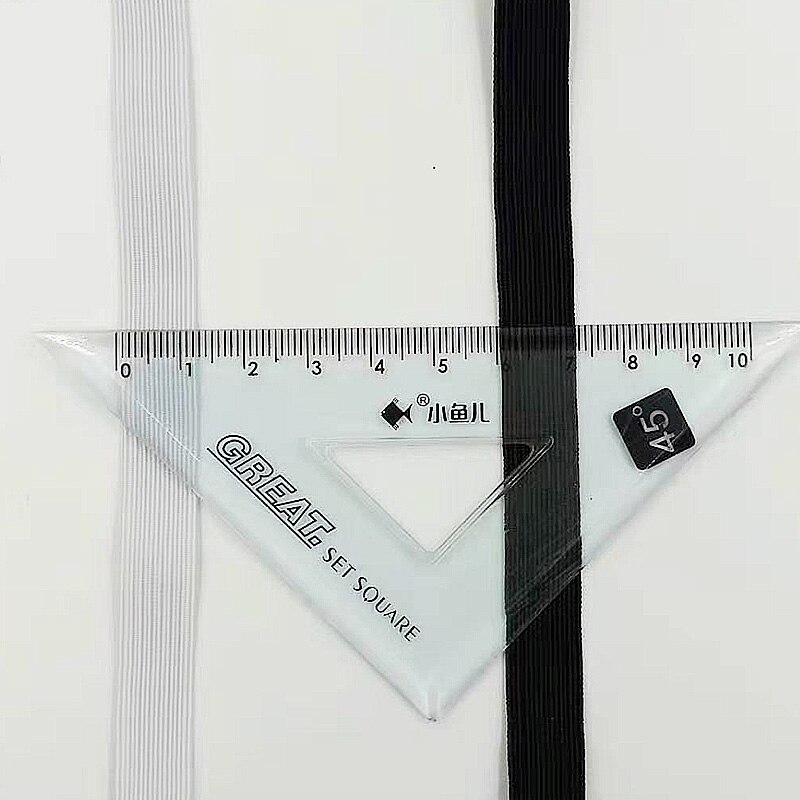 Cinta elástica para mascarilla, banda blanca de 5m de ancho y 3-15mm para cinturón de licra, costura, cinta, Material de costura flexible para pantalones cortos