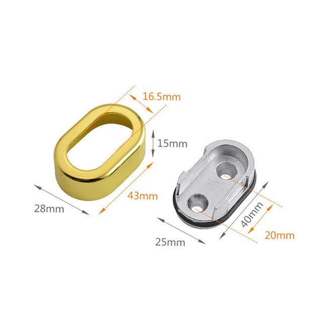 Furniture Bracket 4pcs Round Bracket Stainless Steel Standard Tube Support: Gold