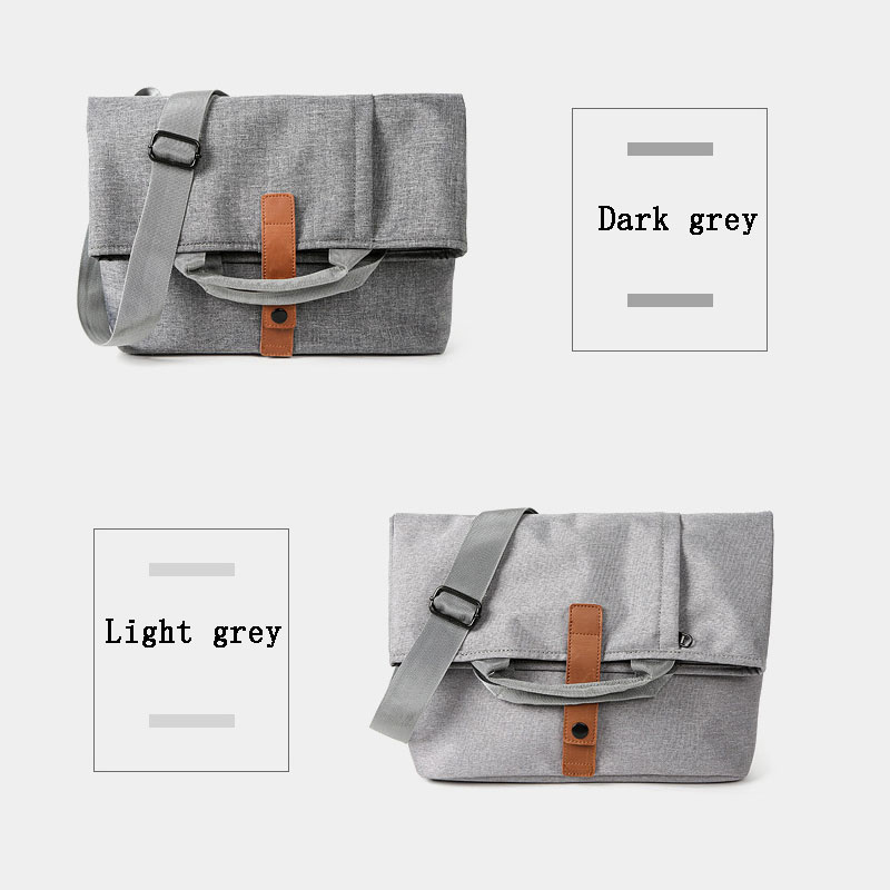Men Bag Casual Grey Lightweight Oxford 13.1inch Laptop 9.7 iPad Tablet Crossbody Bag Male Small Messenger Bag Bagpack