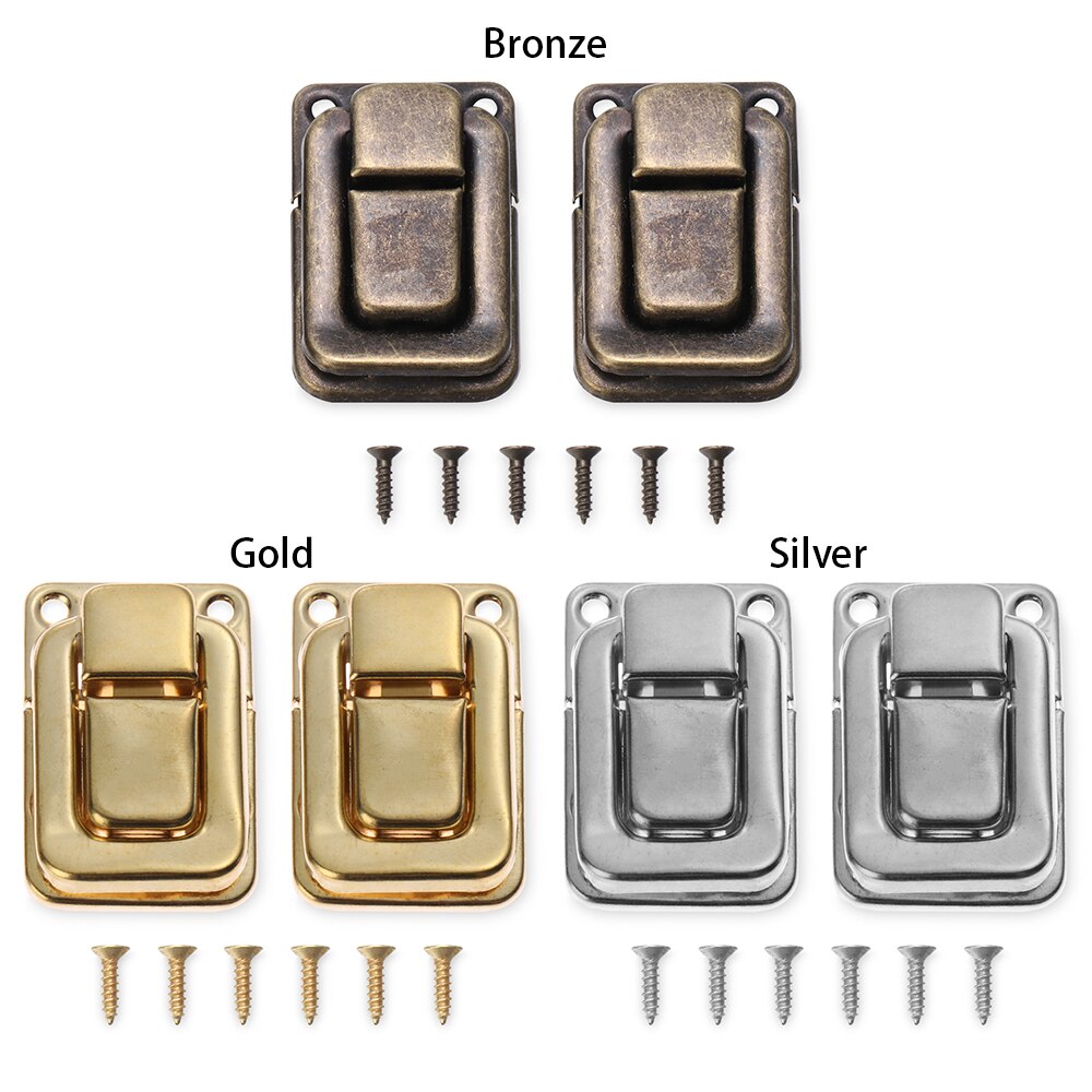 2 Stuks Lederen Tas Gesp Antieke Doos Hasps Legering Slot Vangst Vergrendelingen Voor Sieraden Borst Doos Koffer Clip Sluiting Vintage hardware