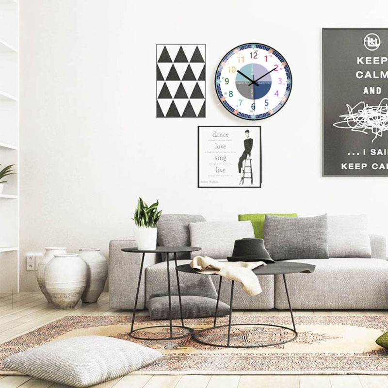 40JC Wall Clock for Kids Telling Time Teaching Clock Education Tool for Home School