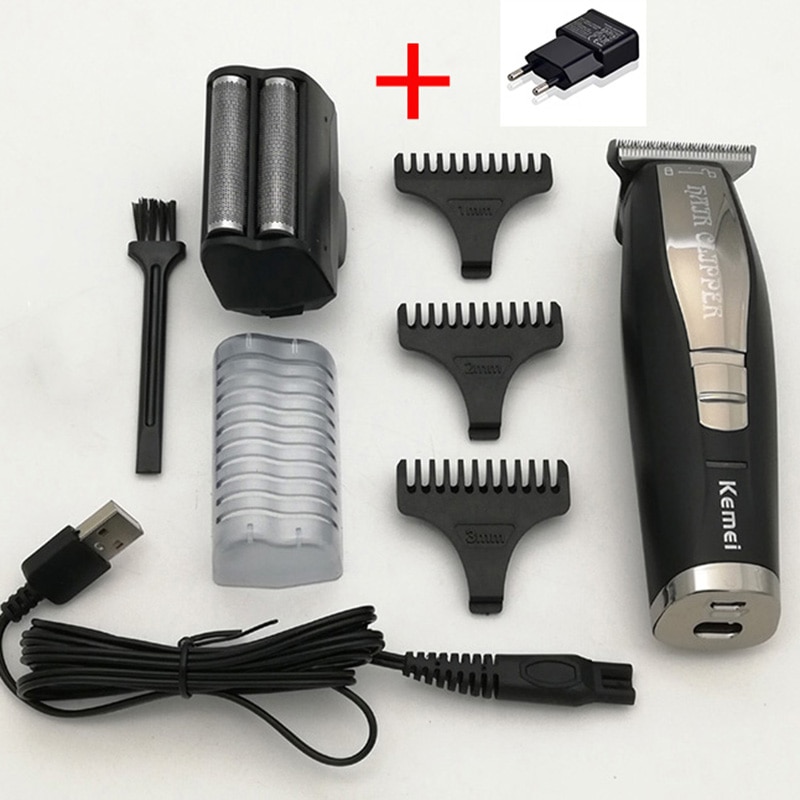 Kemei 2 in 1 Haar Bart Trimmer Elektrische Rasierer für Männer 0mm Glatze Haar Haarschneidemaschine Kolben Rasiermesser beenden Rasieren maschine