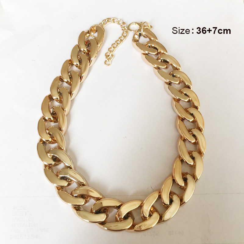 Huisdier Ketting Dikke Gouden Ketting Vergulde Plastic Verstelbare Halsband Voor Medium Grote Honden Bulldog Training Huisdieren Accessoires