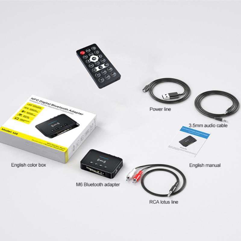 Bluetooth 5.0 Receiver Transmitter FM Stereo AUX 3.5mm Jack RCA Optical Wireless NFC Bluetooth Audio Adapter For TV PC Headphone