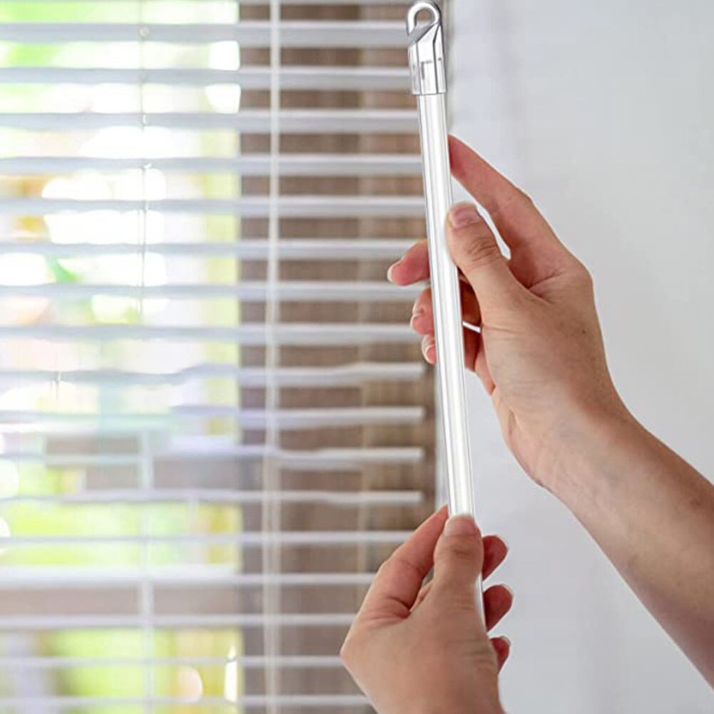 6Pcs Venetian Blinds Pulling Rod Transparent Curtain Vertical Wand Accessory