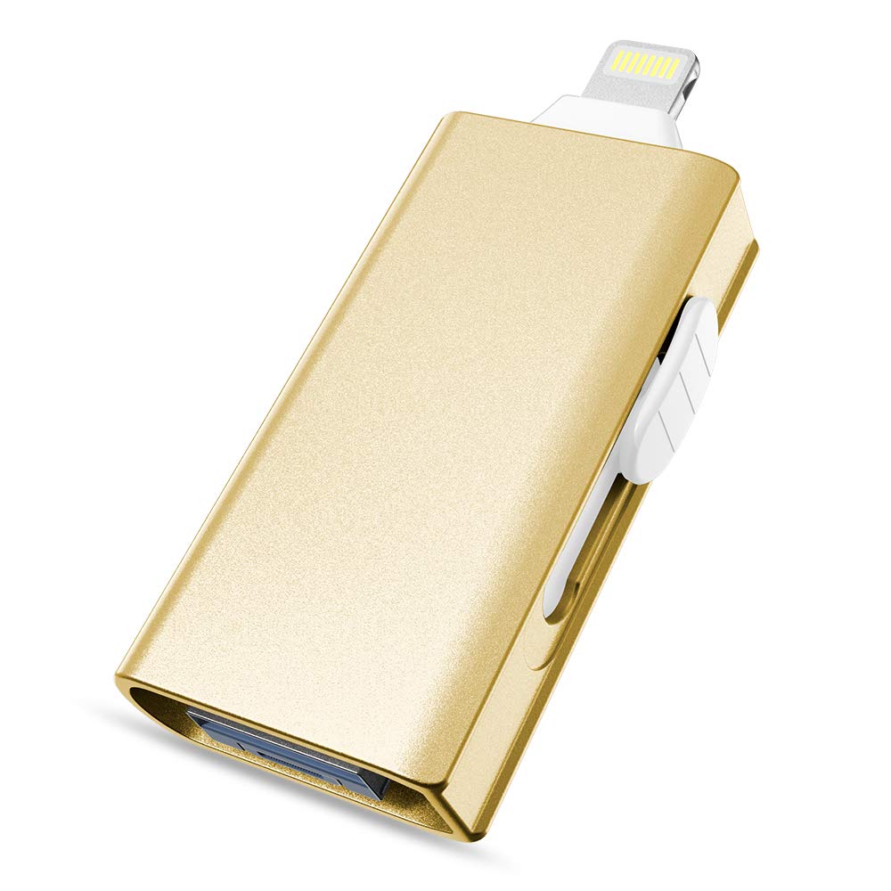 Usb Flash Drive For iPhone 6 6S 6Plus 7 7S 7P 8 8Plus XS iPad Lightning USB Memory Stick 128GB Pendrive for iOS External storage: 512GB / Gold