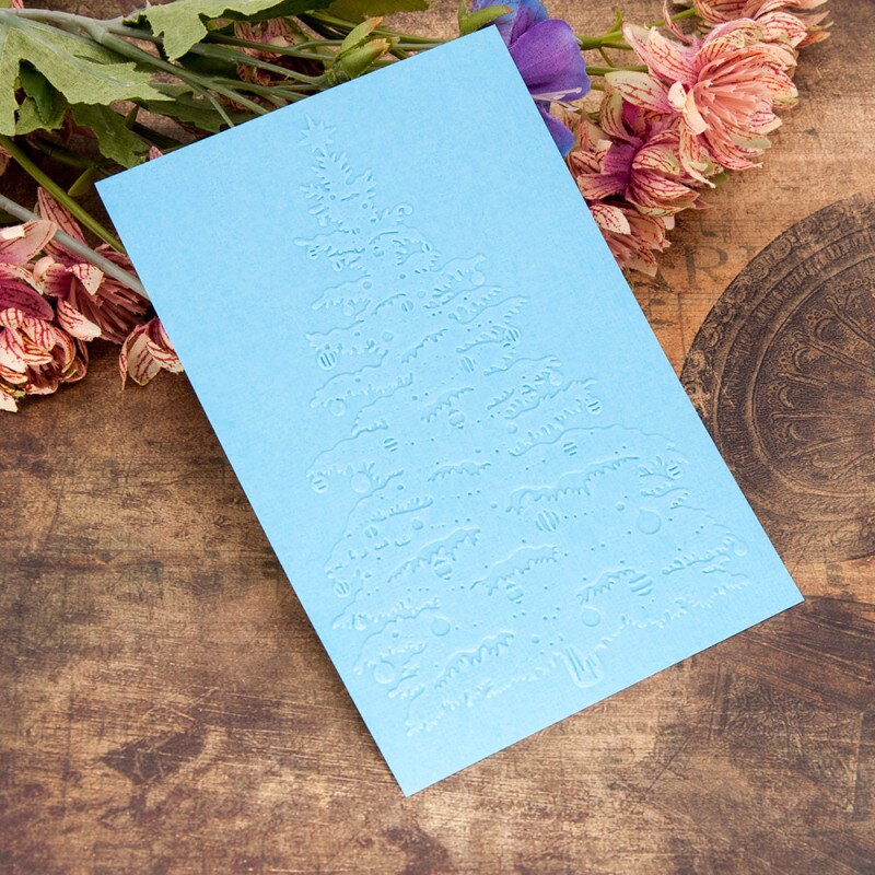 Plastic Embossing Folder Christmas Tree Template for DIY Scrapbook Photo Album Card Paper Craft