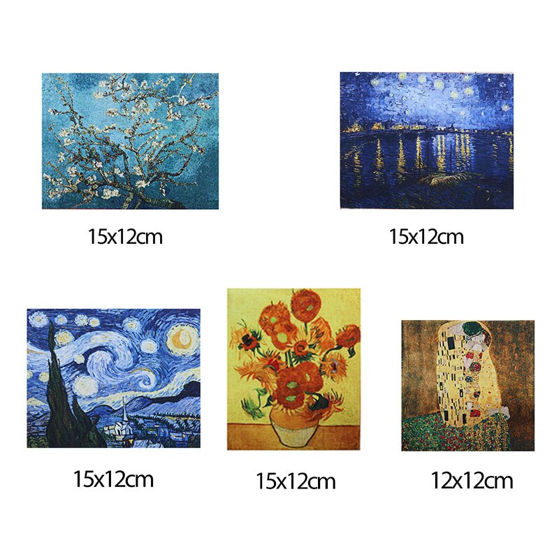1 peça pintura design 12cm x 12m tecido de algodão retalhos tecidos pano costura diy retalhos mão bordado estofando sacos: FA180005-5pcs