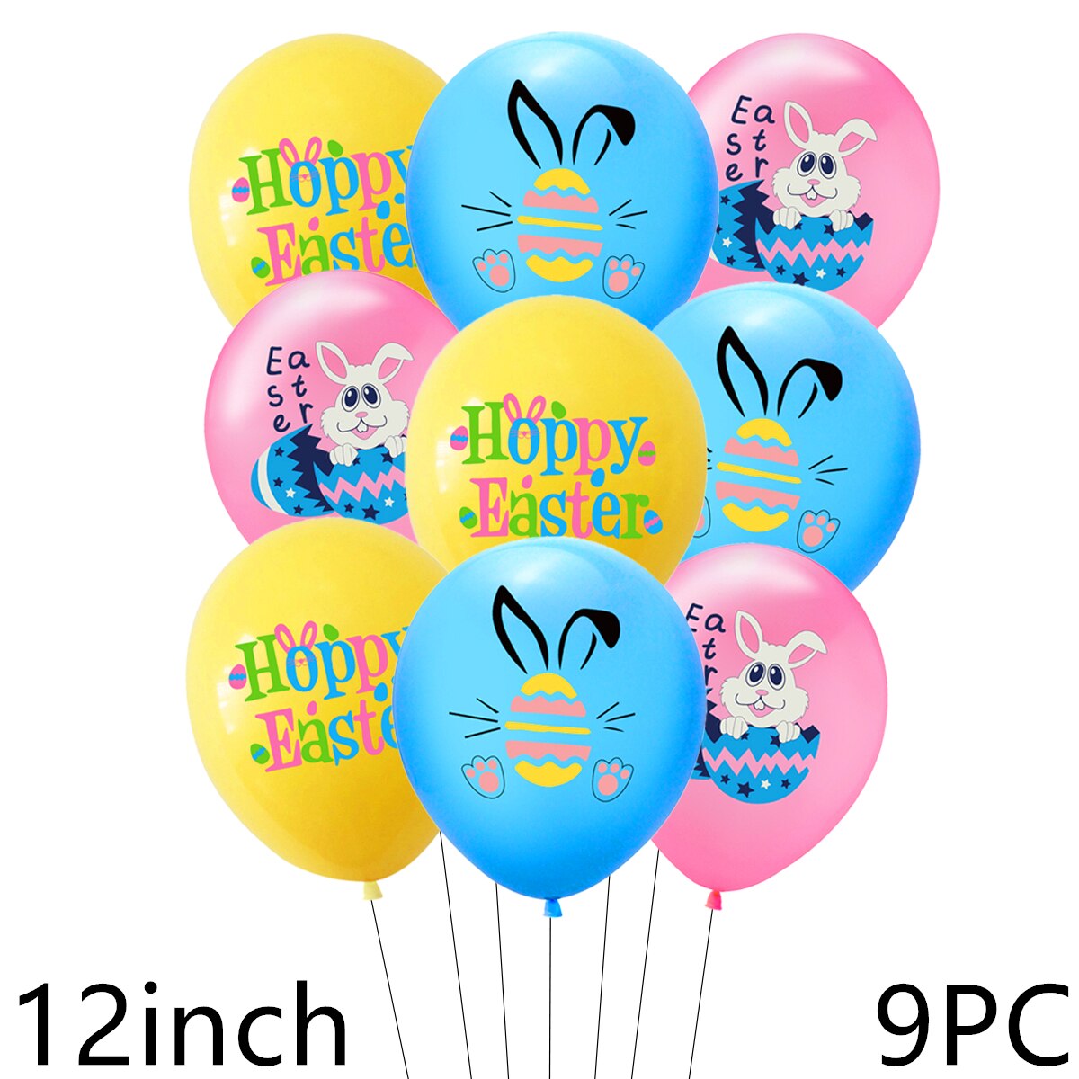 Animal Gold Balloon The rabbit Birthday Easter egg Party Game Decorations Children's day Foil Balloons Kid Boy Baby Shower: 9pc1