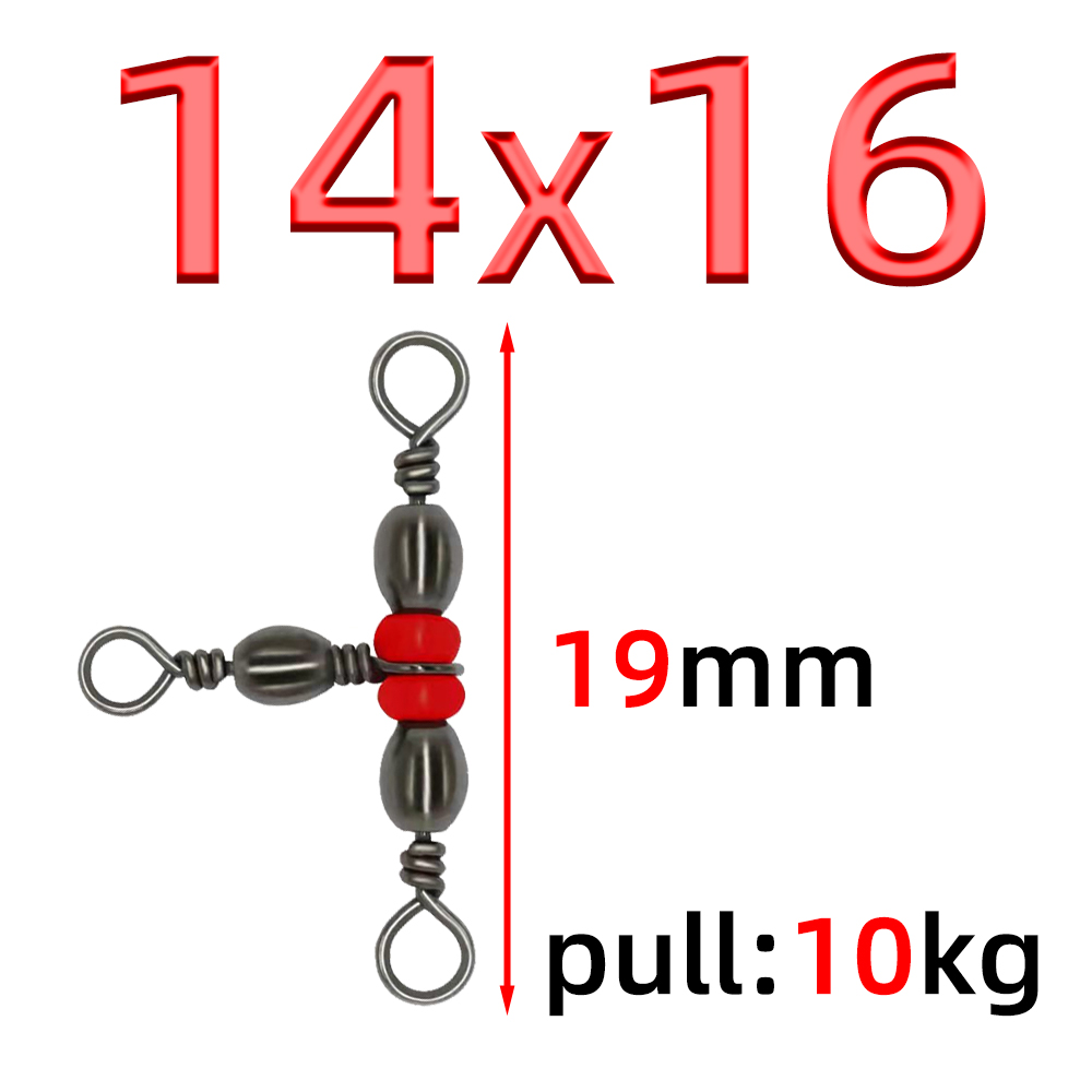 20 stk. japansk trefork flaskeformet tredelt ring 8- -ords ringdeler t-svivel rød perlesvivel fisketilbehør: Lysegrønn