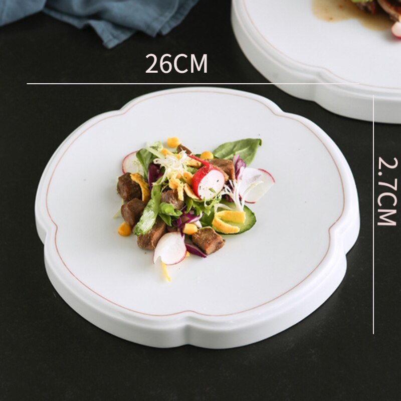 Keramische Speciale-Vormige Display Plaat Westerse Restaurant Platte Plaat Hotel Artistieke Conceptie Schotel Keuken Fruit Sushi Plaat: 10.2 inches