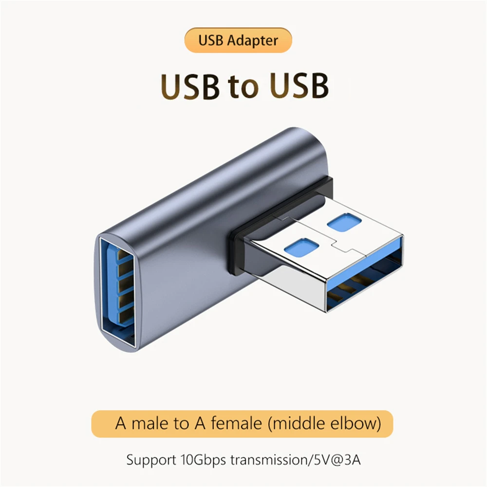 90/180 Degree Elbow C Adapter C USB C OTG to USB Converter U Shape USB-C 3.0 Connector for Android Computer Phone Tablet Adapter: Rose Gold