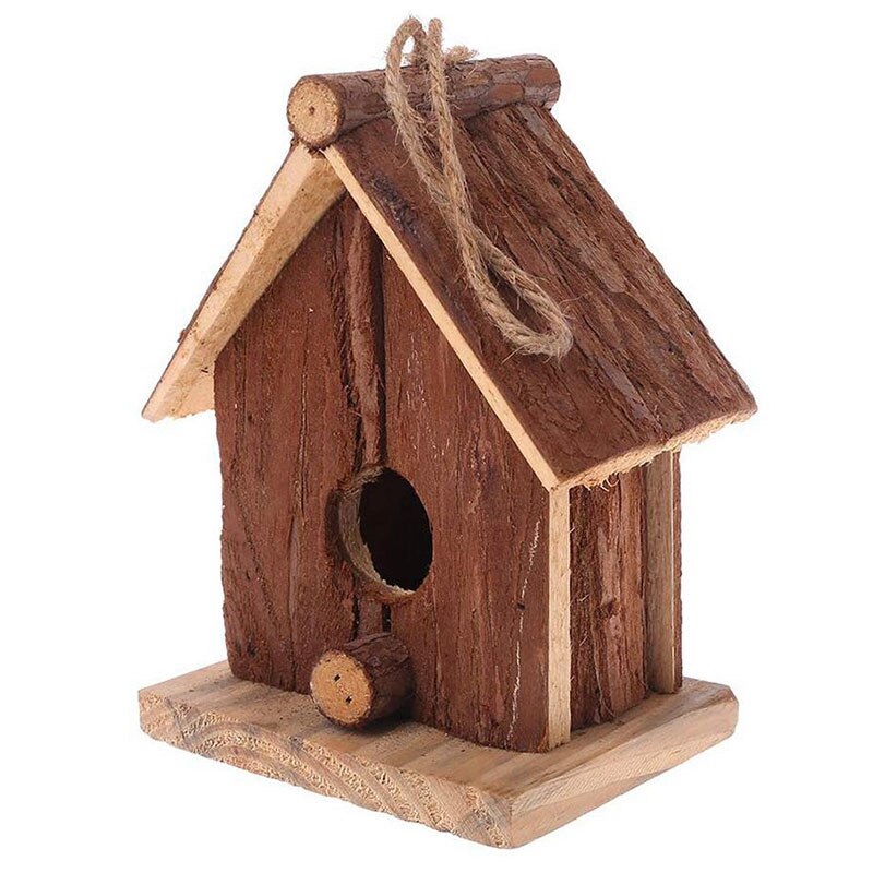 Handwerk Holz Vogel Haus Chinesische Tanne Doppel geneigt Vogel Aufhänger Hängen Nest Haus: Ursprünglich Titel